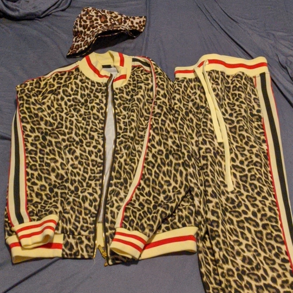 Leopard print tracksuit